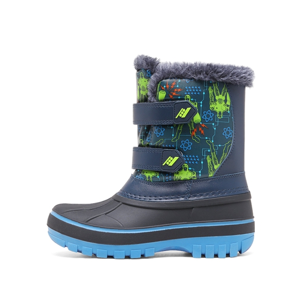 Kids Ankle Waterproof Snow Boots - BLACK NEON GREEN - 1